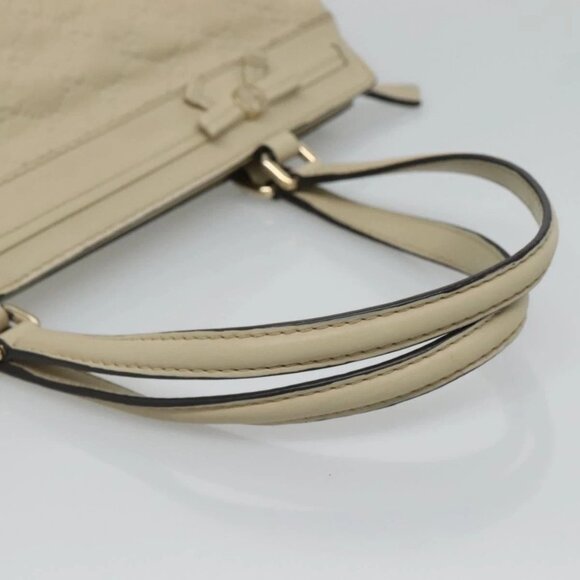 GUCCI GG Canvas Guccissima Pretty Tote Bag Leather Beige Gold - Picture 6 of 16